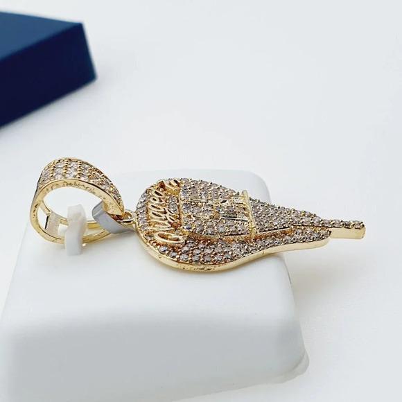 "14K Gold Plated Cubic Zircon Pendant, INUS1BR095 - Picture 9 of 10